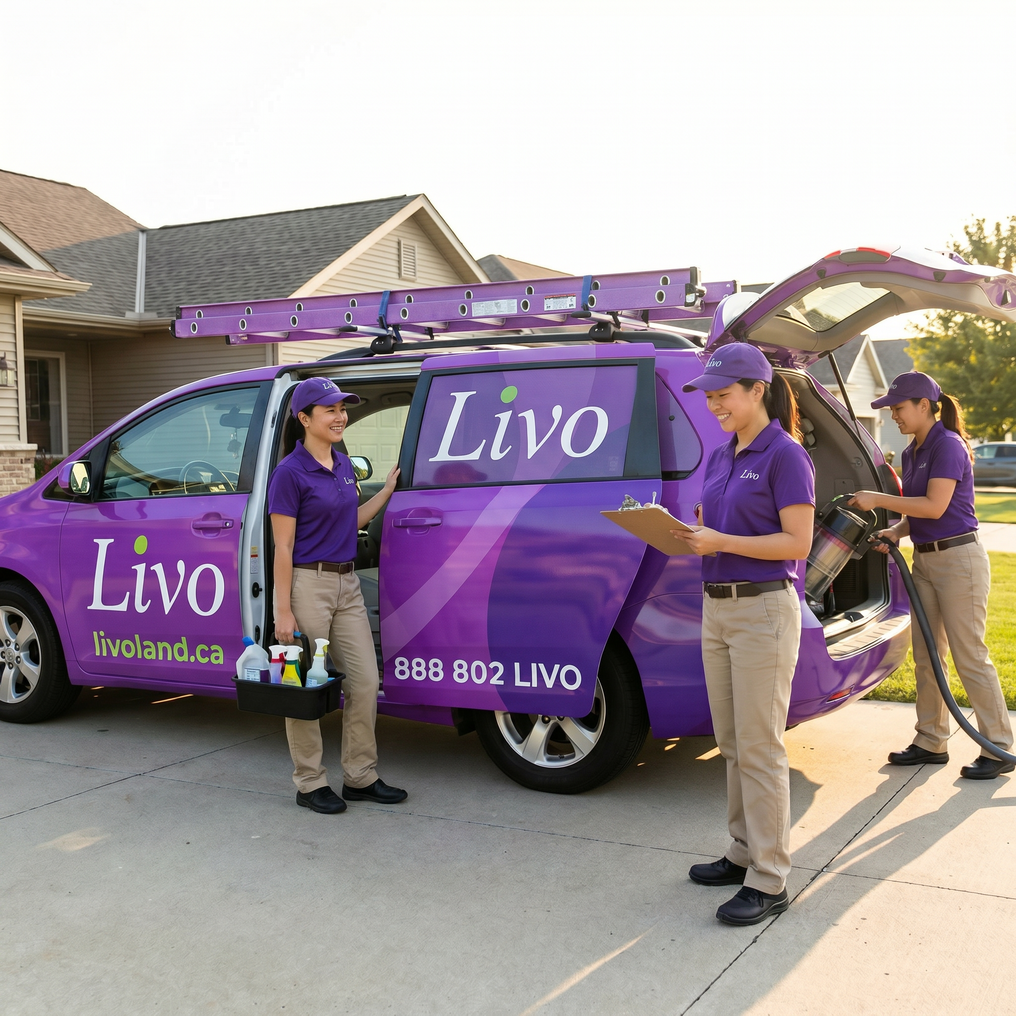 LIVO team servicing a property