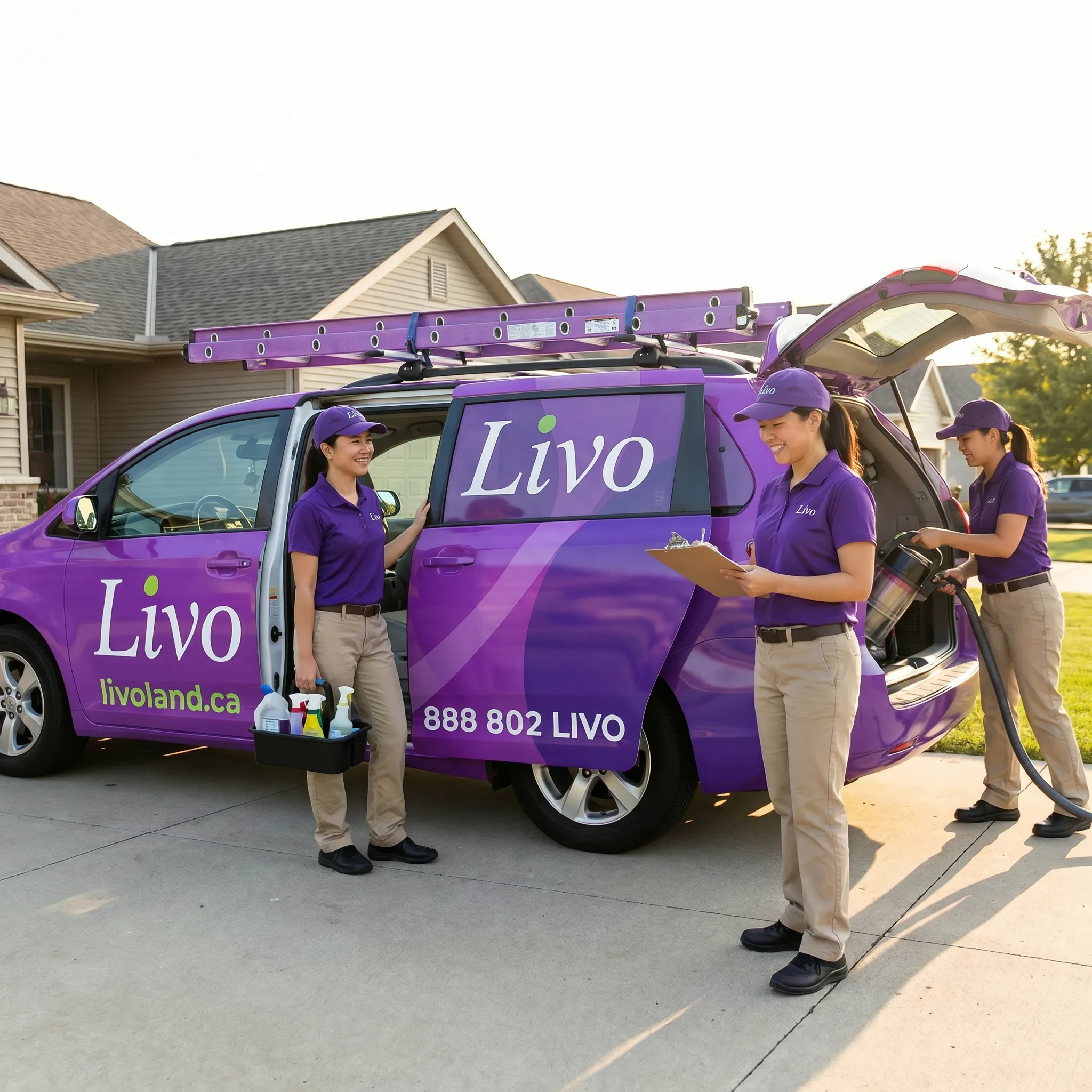 LIVO crew with the LIVO van