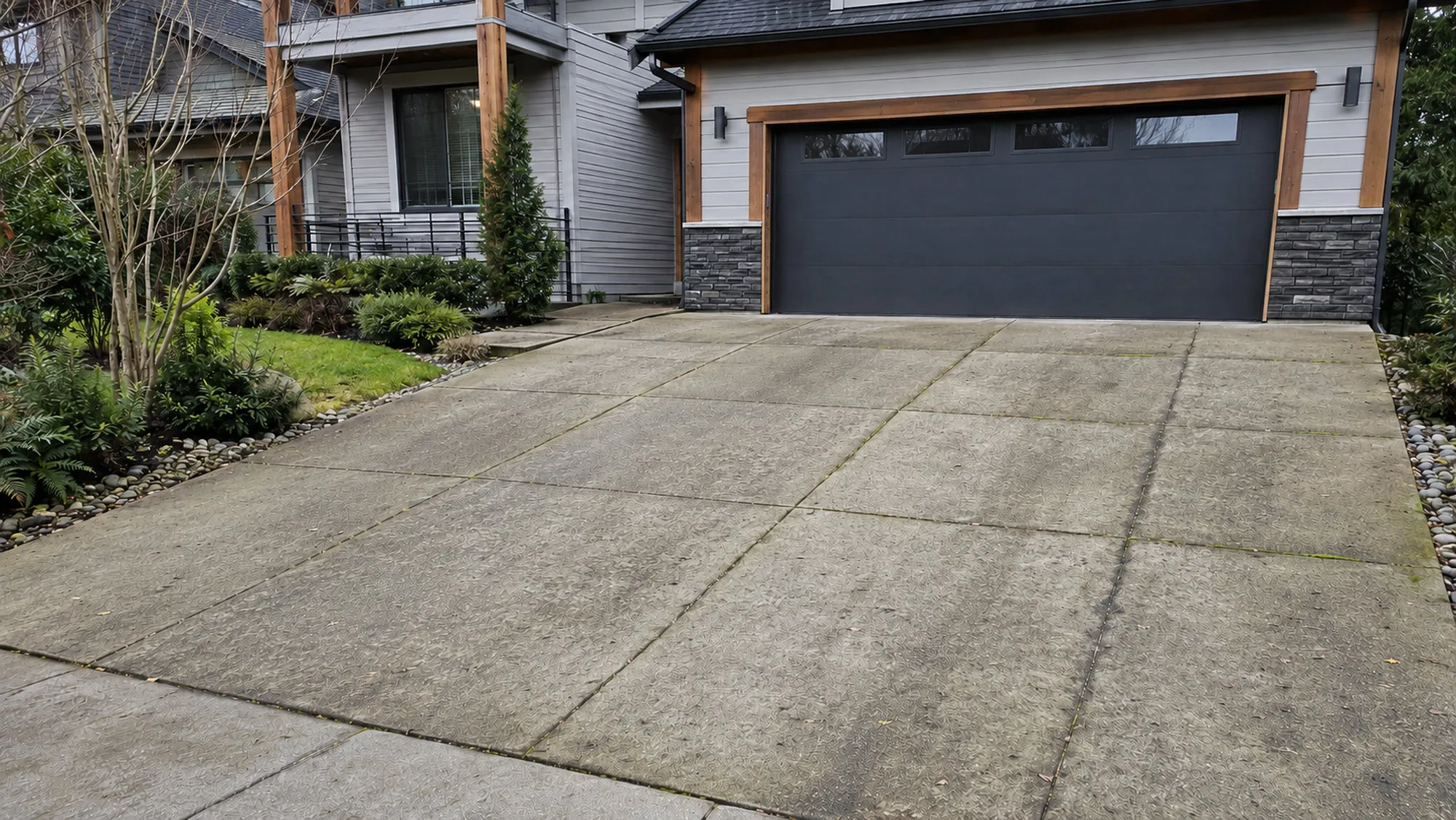 Driveway & Walkway — before